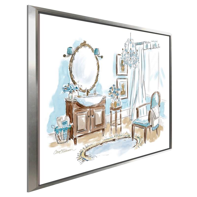 "Blue Opulence II" by Carol Robinson Print on Floating Canvas