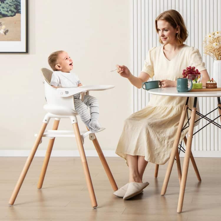 6-in-1 Baby High Chair with Removable Dishwasher and Safe Tray - 24.5" x 23" x 35.5"