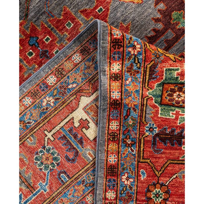 Serapi One-of-a-Kind Hand-Knotted Area Rug - Gray - 10' 0" x 13' 10"