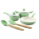 preview thumbnail 1 of 3, Gibson Home Plaza Cafe 7Pc Essential Core Aluminum Cookware Set Mint
