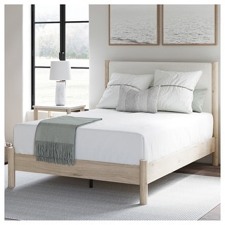 Signature Design by Ashley Cadmori Upholstered Panel Platform Bed