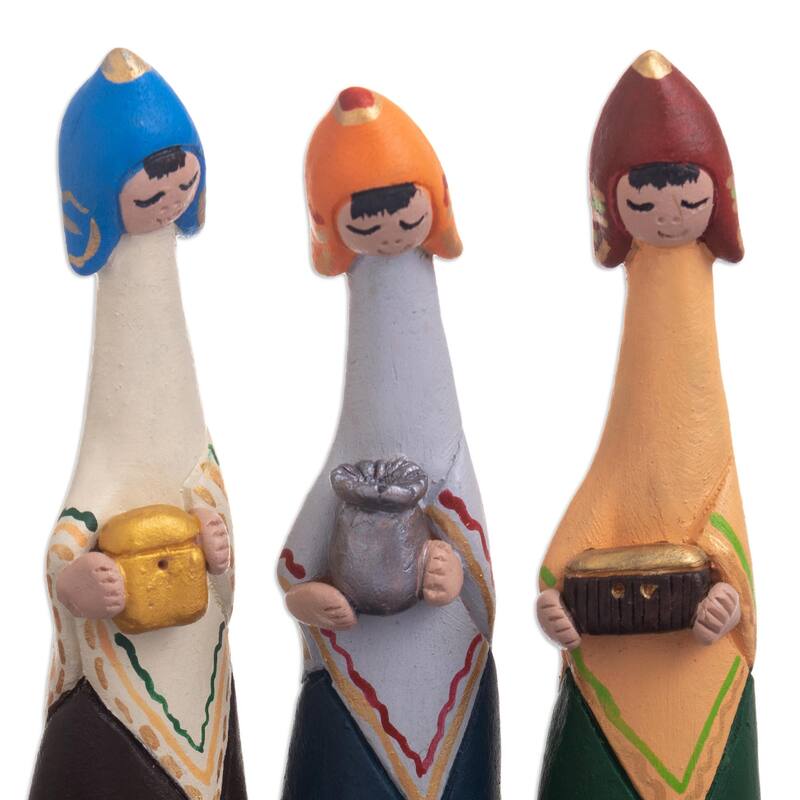 Novica Handmade Pilgrimage Family Ceramic Nativity Scene (5 Pieces)