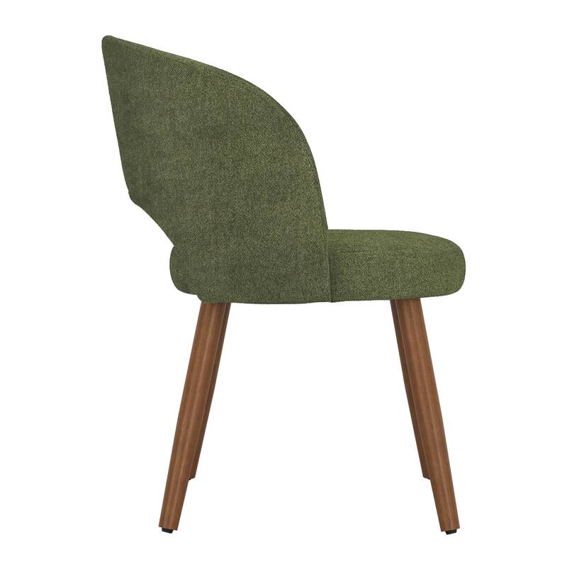 Linen Dining Chairs Set of 2/4/6 with Solid Wood Legs, Modern Kitchen Chairs with Lumbar Pillow for Dining Room Beige