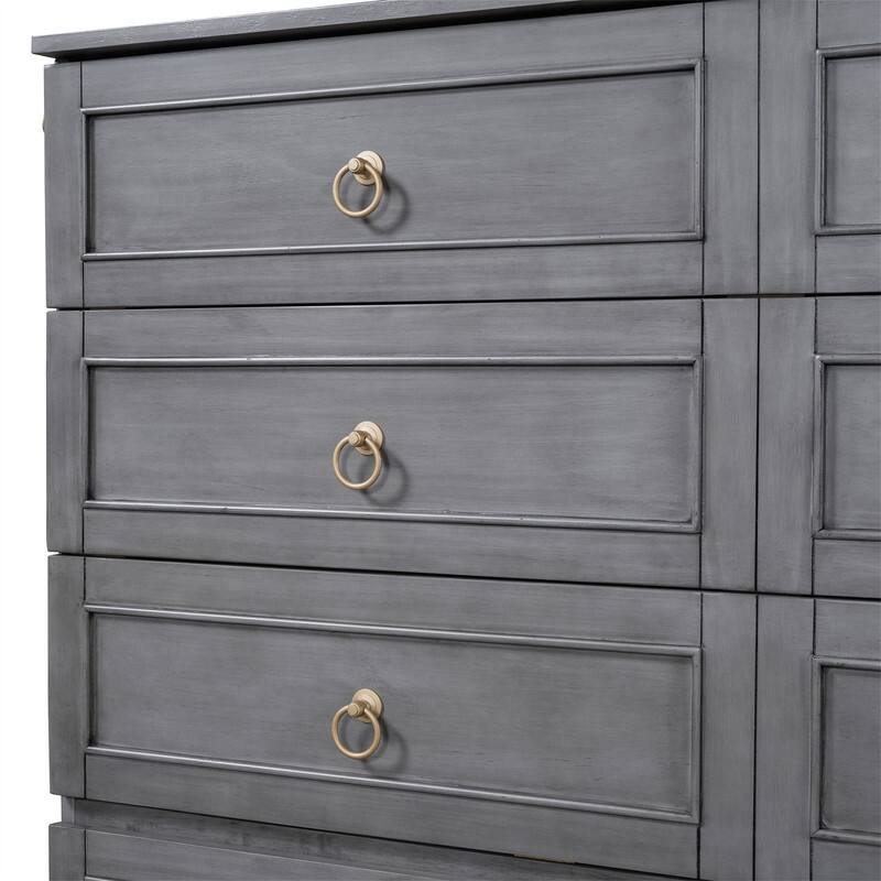 Murphy Bed Cube Cabinet with a Large Drawer, Full/Queen Size Murphy Chest Bed, Folding Murphy Bed Cabinet for Bedroom