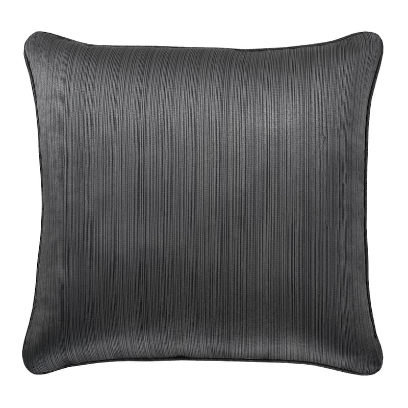 J. Queen New York Deco Charcoal 18 Inch Square Decorative Throw Pillow