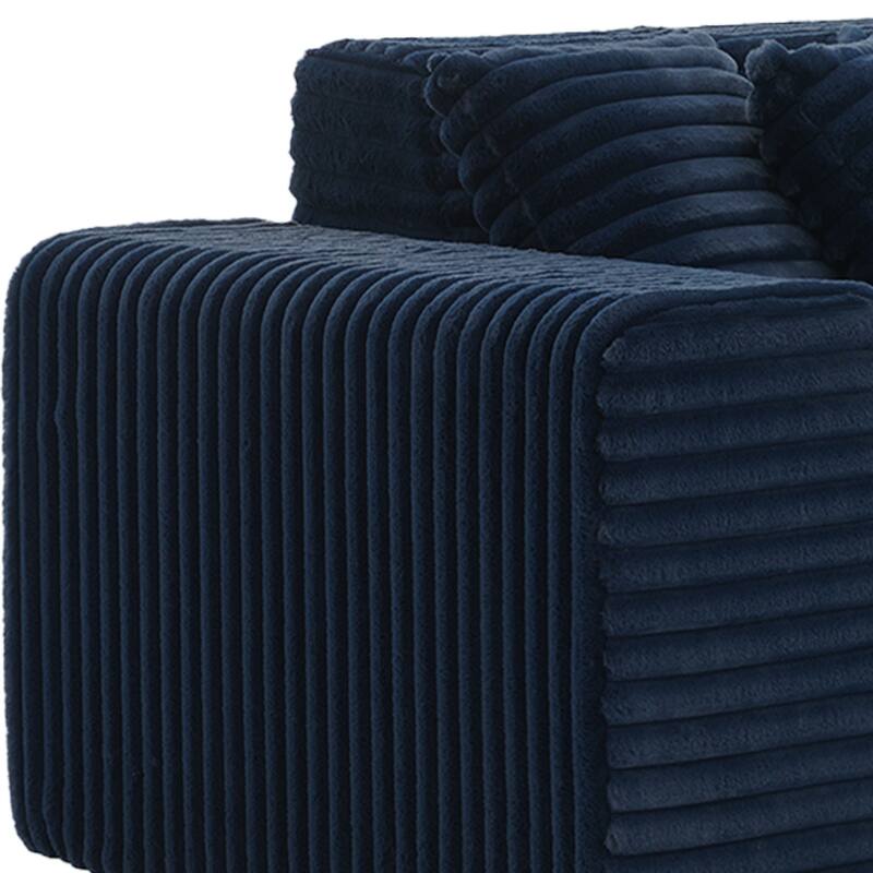 81" W No Assembly Required Couch Plush Corduroy Loveseat Sofa