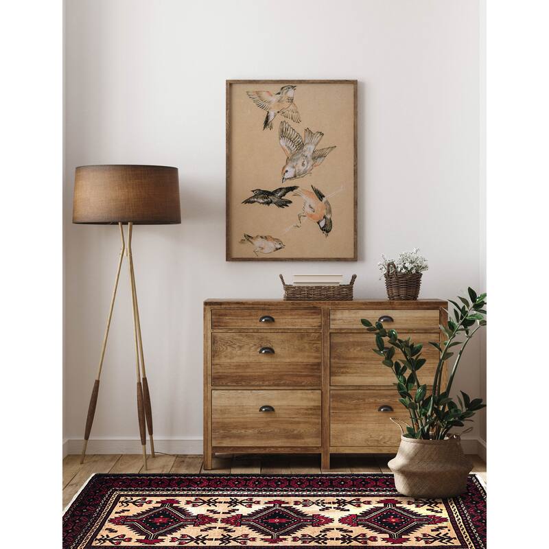 ECARPETGALLERY Hand-knotted Teimani Ivory Wool Rug - 3'7 x 5'11