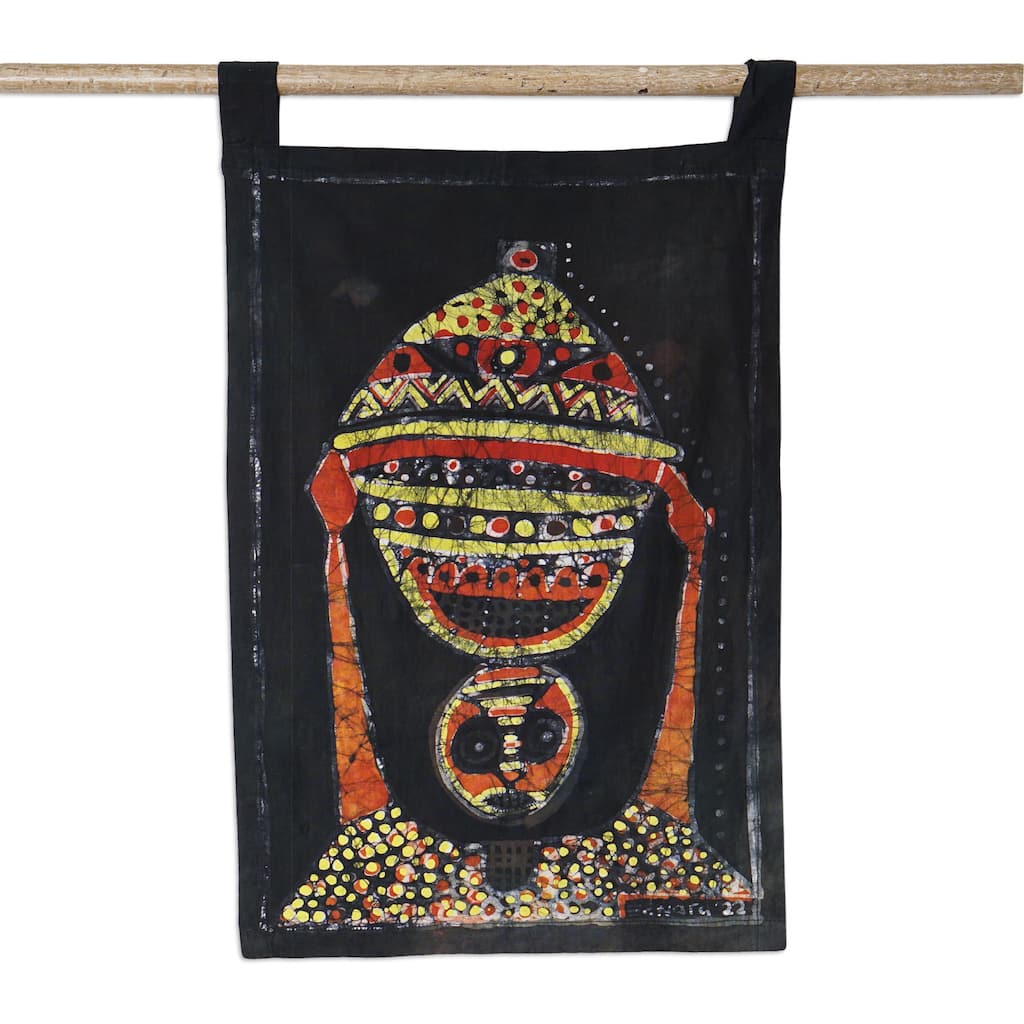Novica Handmade Ancestral Facet Cotton Batik Wall Hanging