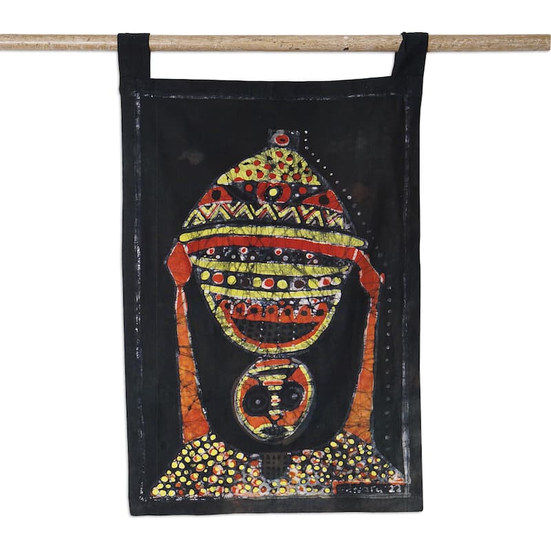 Novica Handmade Ancestral Facet Cotton Batik Wall Hanging