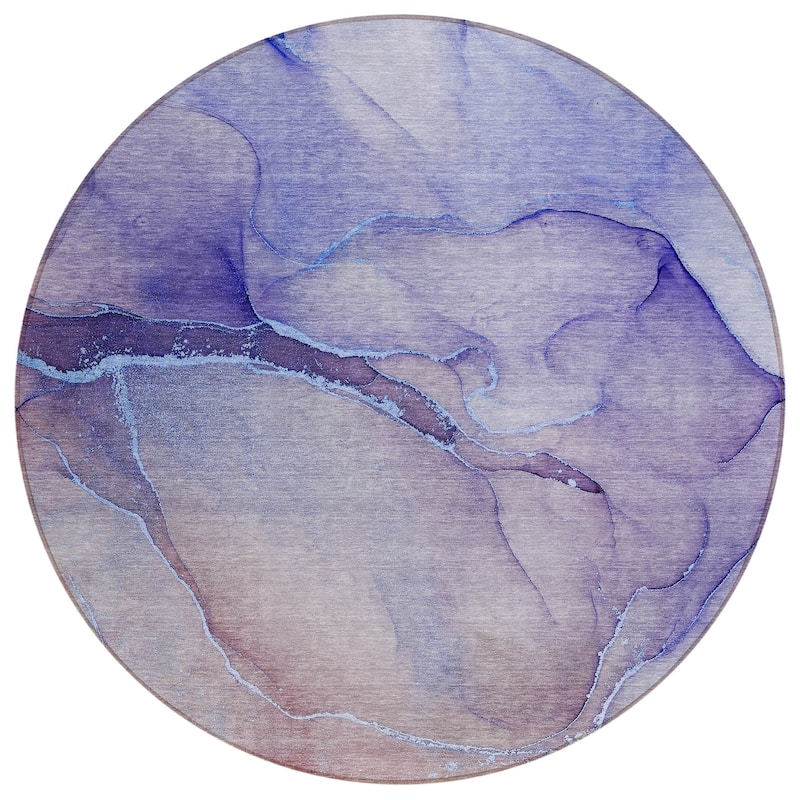 Machine Washable Indoor/ Outdoor Watercolor Chantille Rug