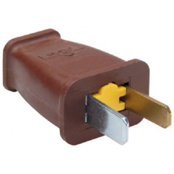 125V 4- Pass /& Seymour SA540CC10 Straight Blade Polarized Plug 15A Brown