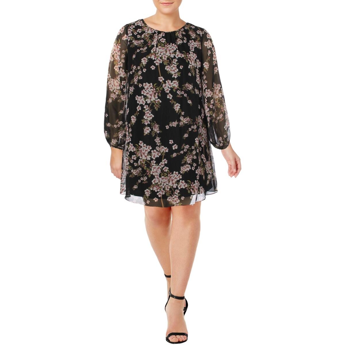 Shop American Living Womens Fritz Casual Dress Chiffon Floral On Sale Overstock 29044789