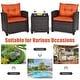 preview thumbnail 73 of 81, Costway 3PCS Patio Rattan Furniture Set Cushioned Conversation Set - See Details