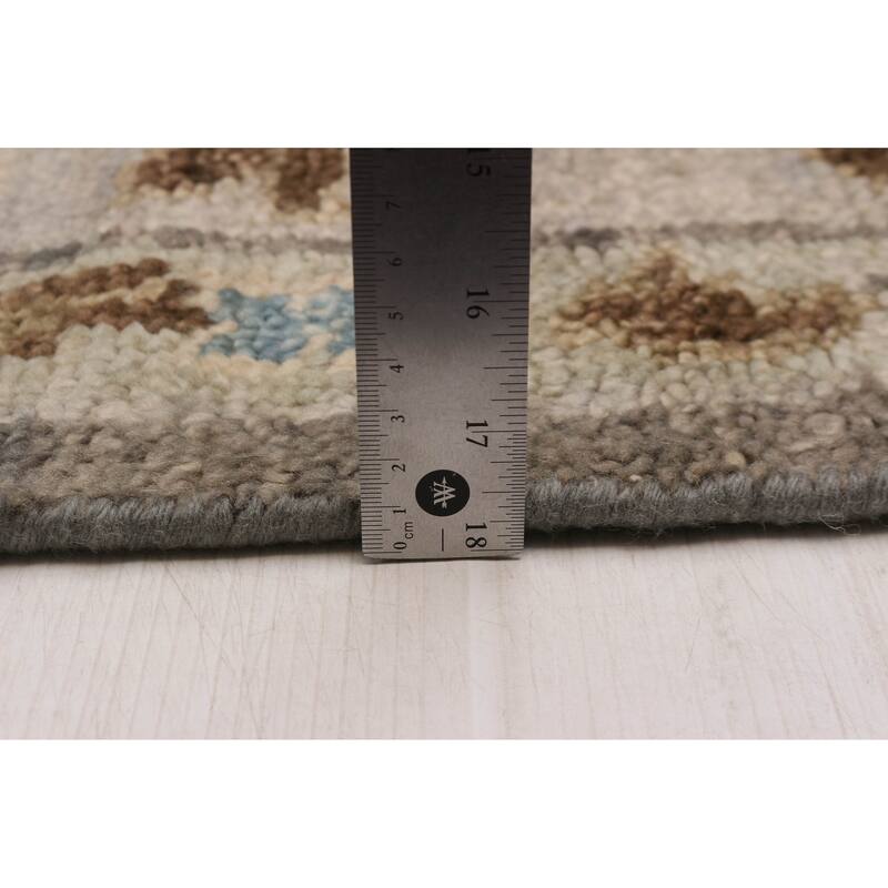 ECARPETGALLERY Hand-knotted Jules Serapi Grey Wool Rug - 7'11 x 10'1