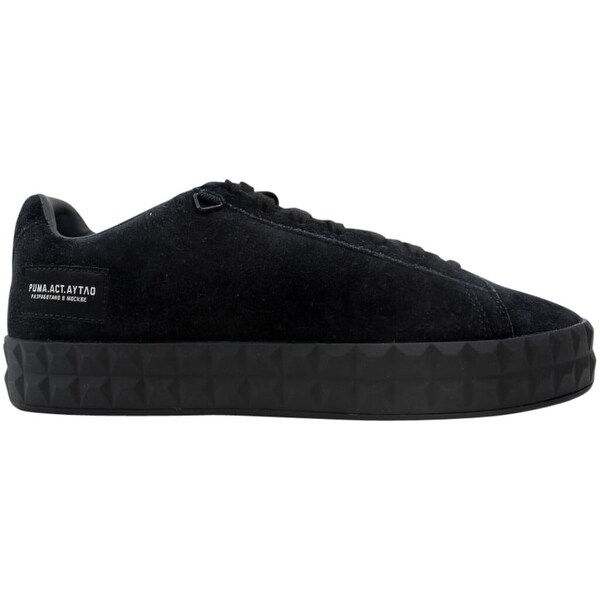 puma black and white platform shoes