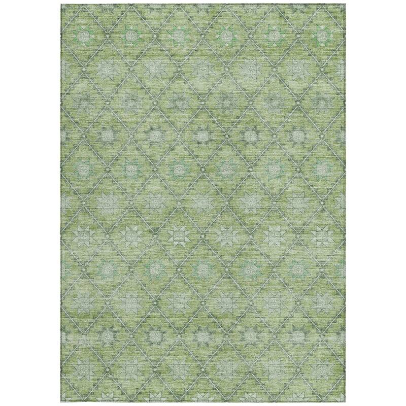 HomeRoots Floral Transitional Rectangle Outdoor Rug