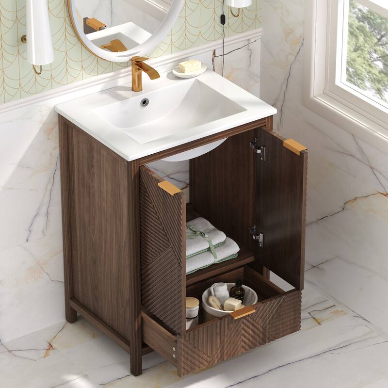 Christopher Knight Home - Seaford 24" Bathroom Vanity with Sink Combo & Single Faucet Hole