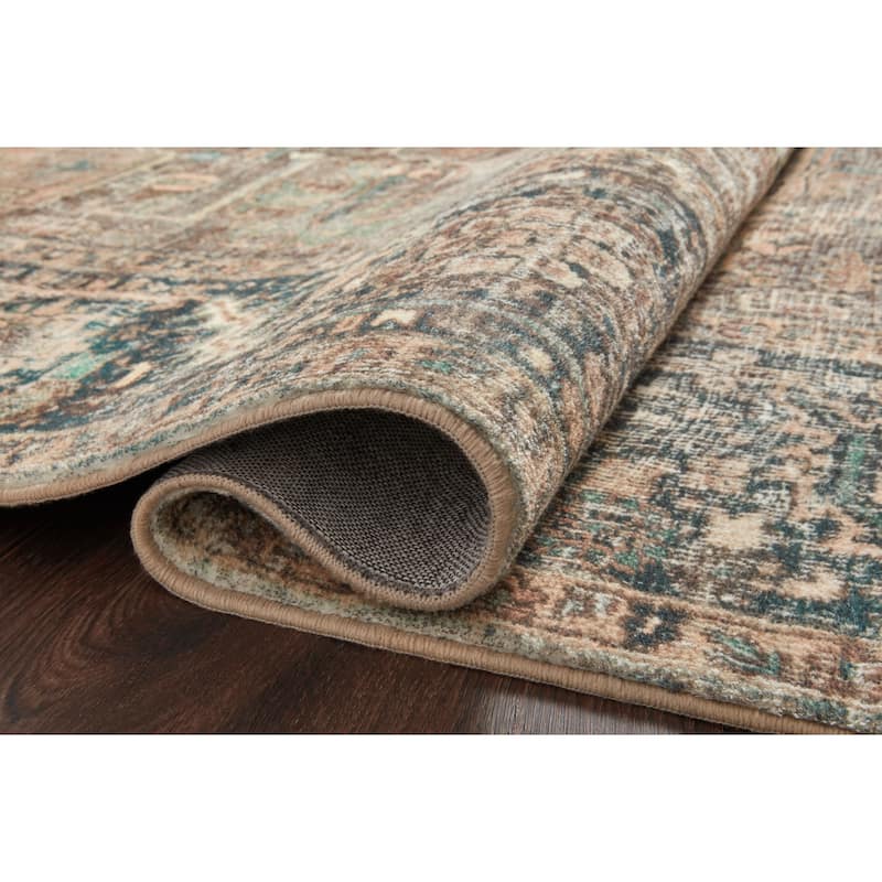 Alexander Home Sara Boho Terracotta Medallion Ultra Plush Area Rug