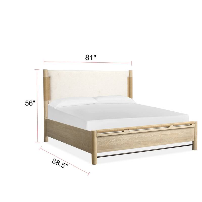 Salt Life Home Sunset Cove Sanibel Brown Panel Upholstered Bed