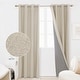 preview thumbnail 96 of 95, Deconovo Faux Linen Total Blackout with Coating Curtains (2 Panel)
