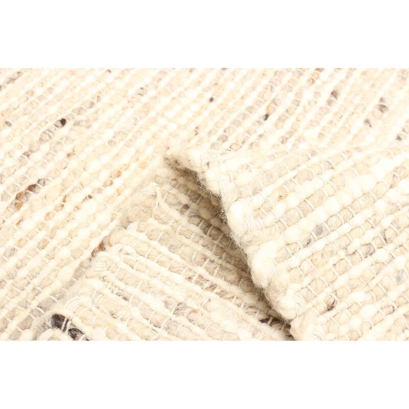 ECARPETGALLERY Braid weave Sienna Tan Wool Rug - 5'2 x 7'8