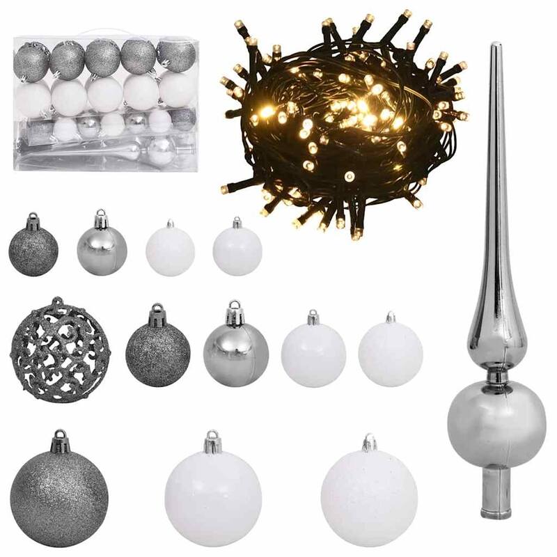 vidaXL Artificial Pre-lit Christmas Tree Pink in PVC - 59.06 in