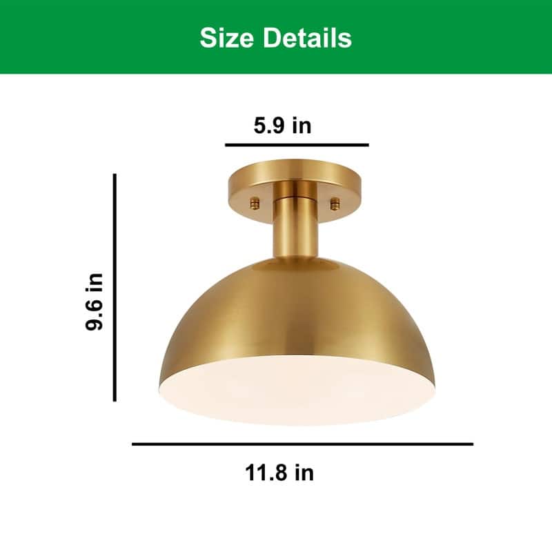 11.8’’ Kitchen light gold ceiling light copper, plated iron light fixture - N/A