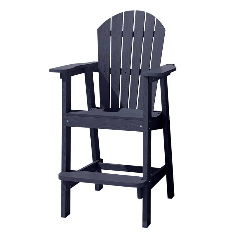 Rustic Adirondack Chairs Outdoor BarStools with Hight Back Design