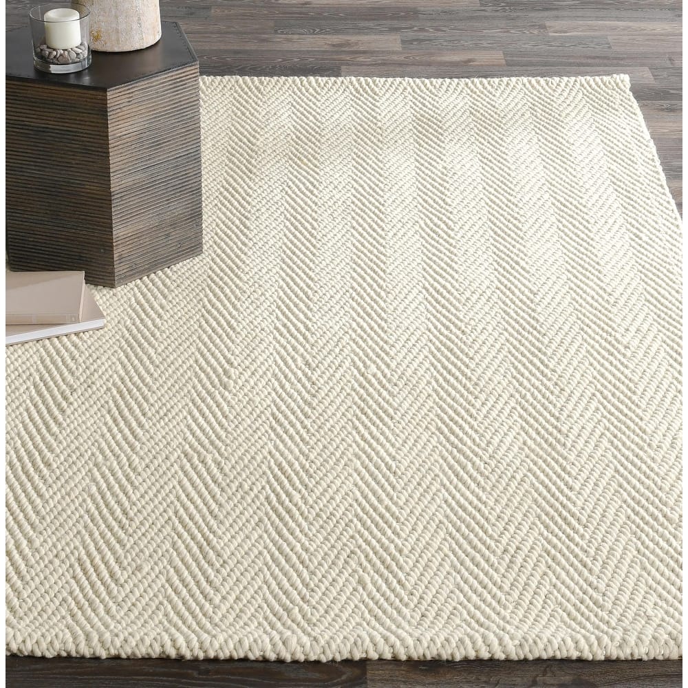 Villa by Classic Home Herringbone Handwoven Wool Blend Rug