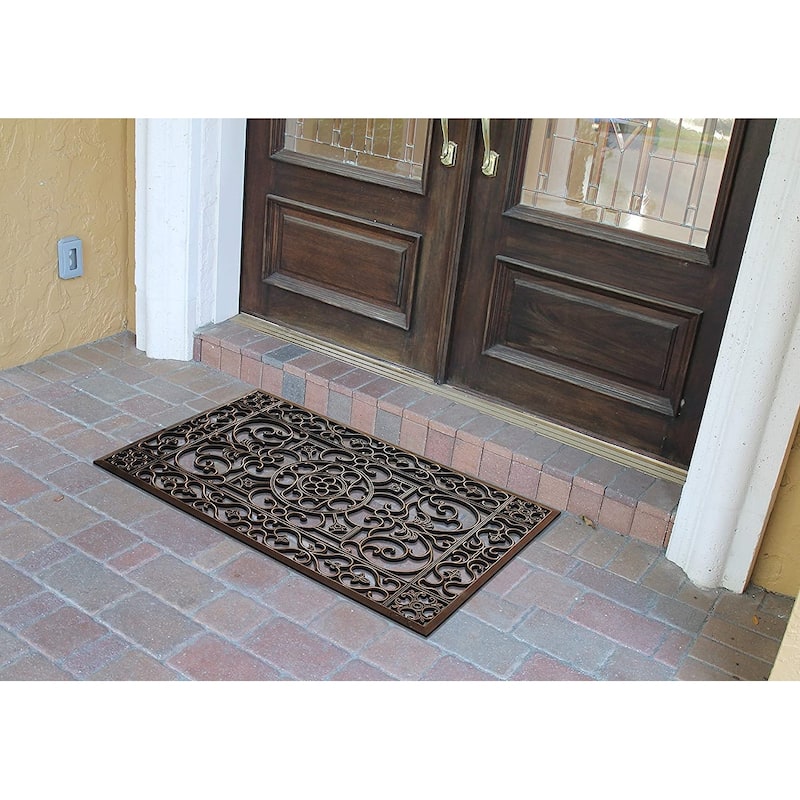A1HC Natural Coir and Rubber Modern Indoor/Outdoor Grill Doormat