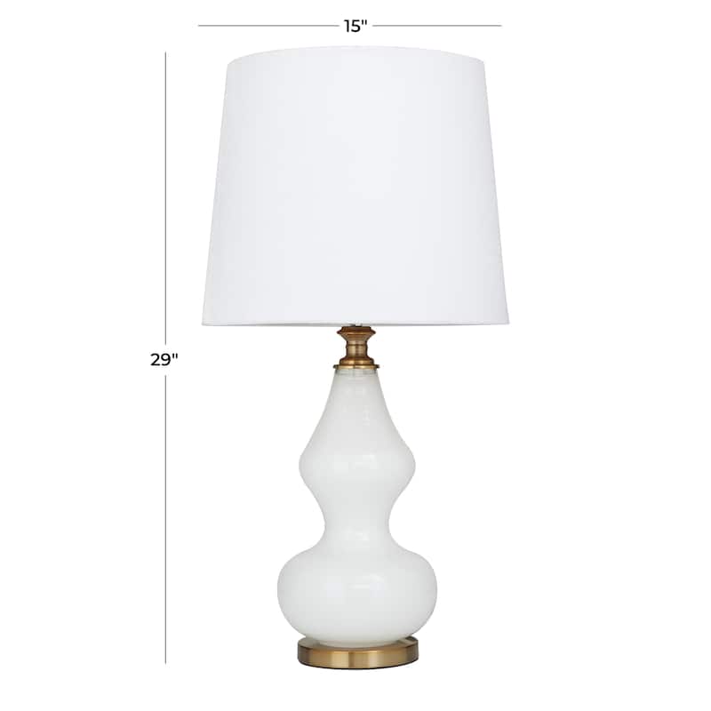 Glass Room Table Lamp - White - Roche River Decor