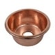 preview thumbnail 8 of 10, Redondo Chico Hand Hammered Copper Universal Mount Bar Sink