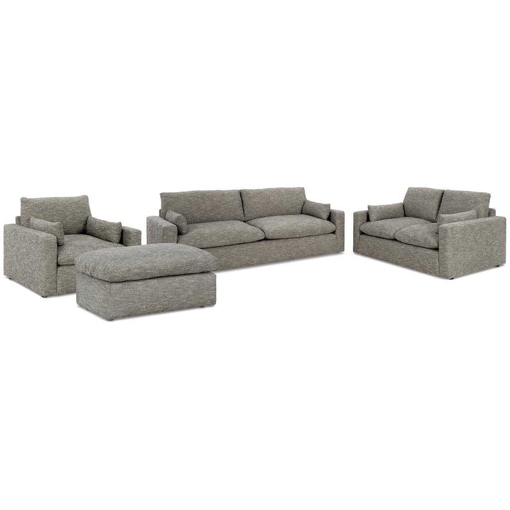 Signature Design by Ashley Dramatic Gray 4-Piece Upholstery Package - 90"W x 42"D x 36"H