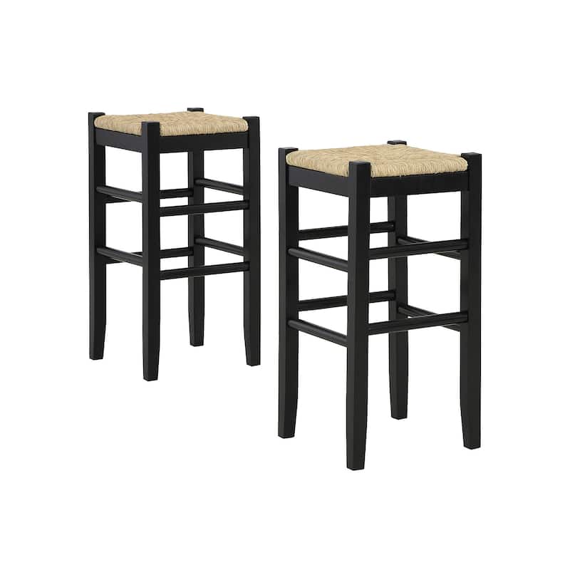Ashley Furniture Mirimyn Black Tall Stool (Set of 2) - 15"W x 15"D x 36"H