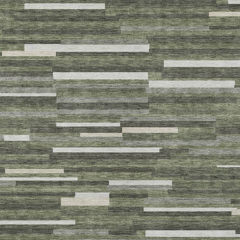 HomeRoots Striped Transitional Rectangle Outdoor Rug