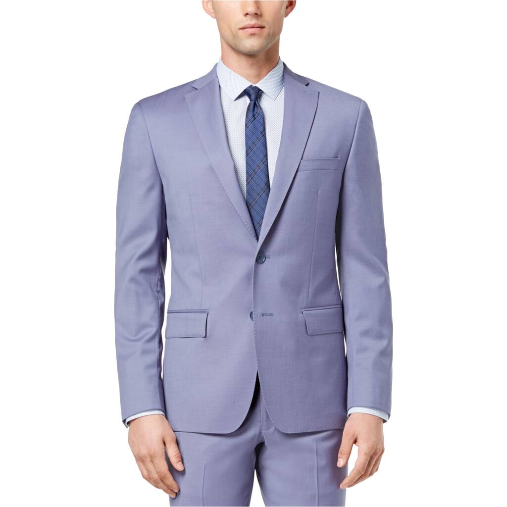 Dkny Mens Solid Color Two Button Blazer Jacket