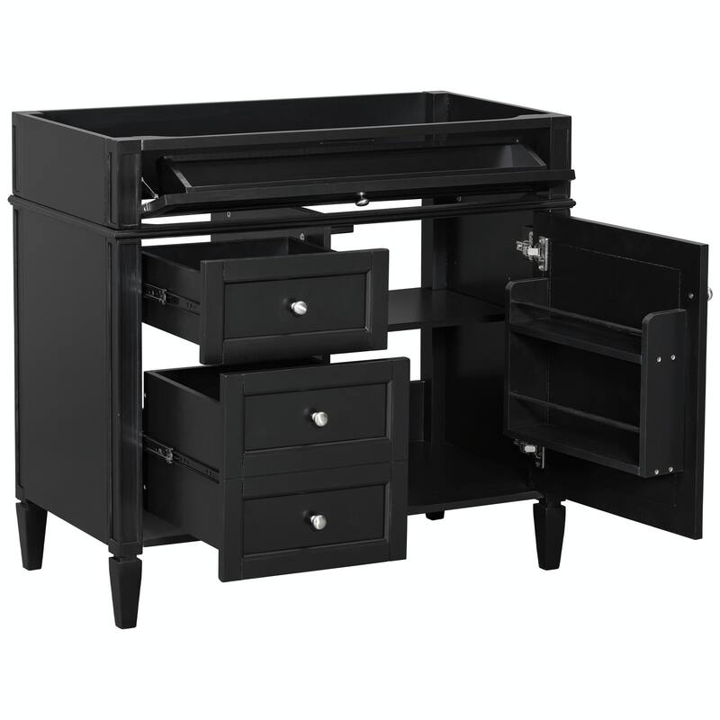 36'' Bathroom Vanity with Top Sink, 3 Drawers for Stylish Storage