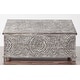 preview thumbnail 16 of 32, The Curated 17th Century Trunk Solid wood hand-carved 48" Coffee Table - 48 x 24 x 17 (H)