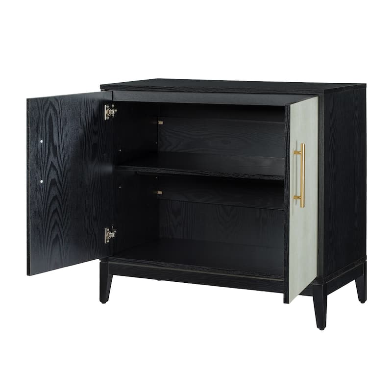 Sango Shagreen 2 Door Cabinet - Black, Stylish and Functional Storage