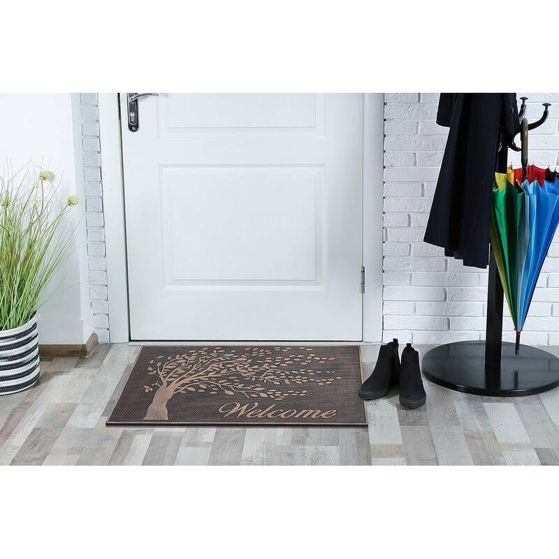 A1HC Rubber Pin 18” X 30” for Outdoor Entrance, Fun Designed Floor, Welcome Mats for Front Door Indoor Non-Slip Backing