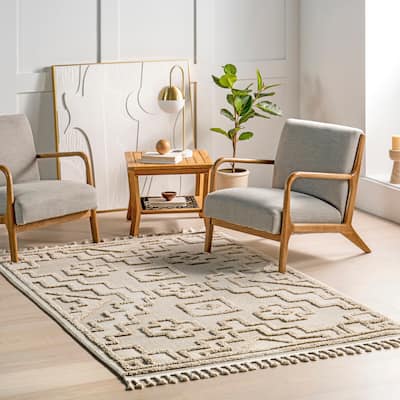 Nuloom Roslin Moroccan High-Low Tasseled Area Rug