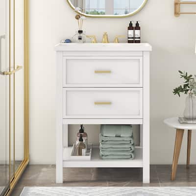 24'' Bathroom Vanity with Top Sink