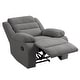preview thumbnail 25 of 101, Overstuffed Cotton Corduroy Manual Pushback Recliner with Wide Armrest