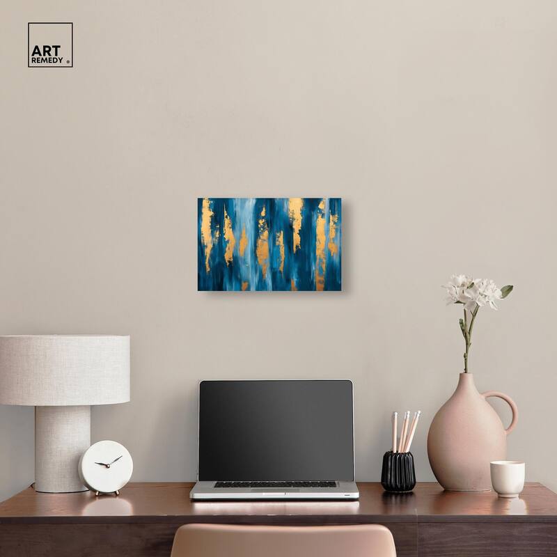 Dark Texture Golden Touch II Canvas by Art Remedy, Gallery Wrapped
