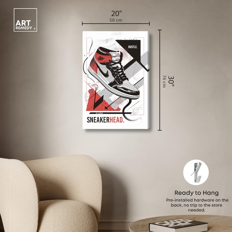Stylish Sneakerhead Canvas by Art Remedy, Gallery Wrapped