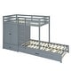 preview thumbnail 17 of 16, Twin-over-Twin Bunk Bed with Wardrobe, Drawers, and Shelves