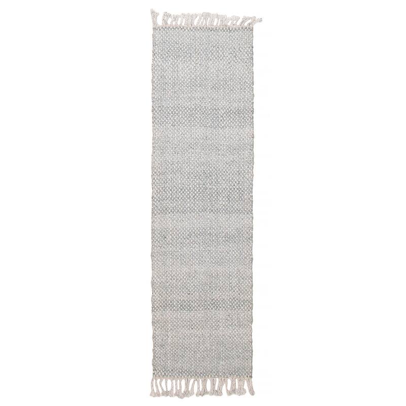 ECARPETGALLERY Braid weave Sienna Grey Wool Rug - 2'2 x 7'9 - Grey - 2'2 x 7'9
