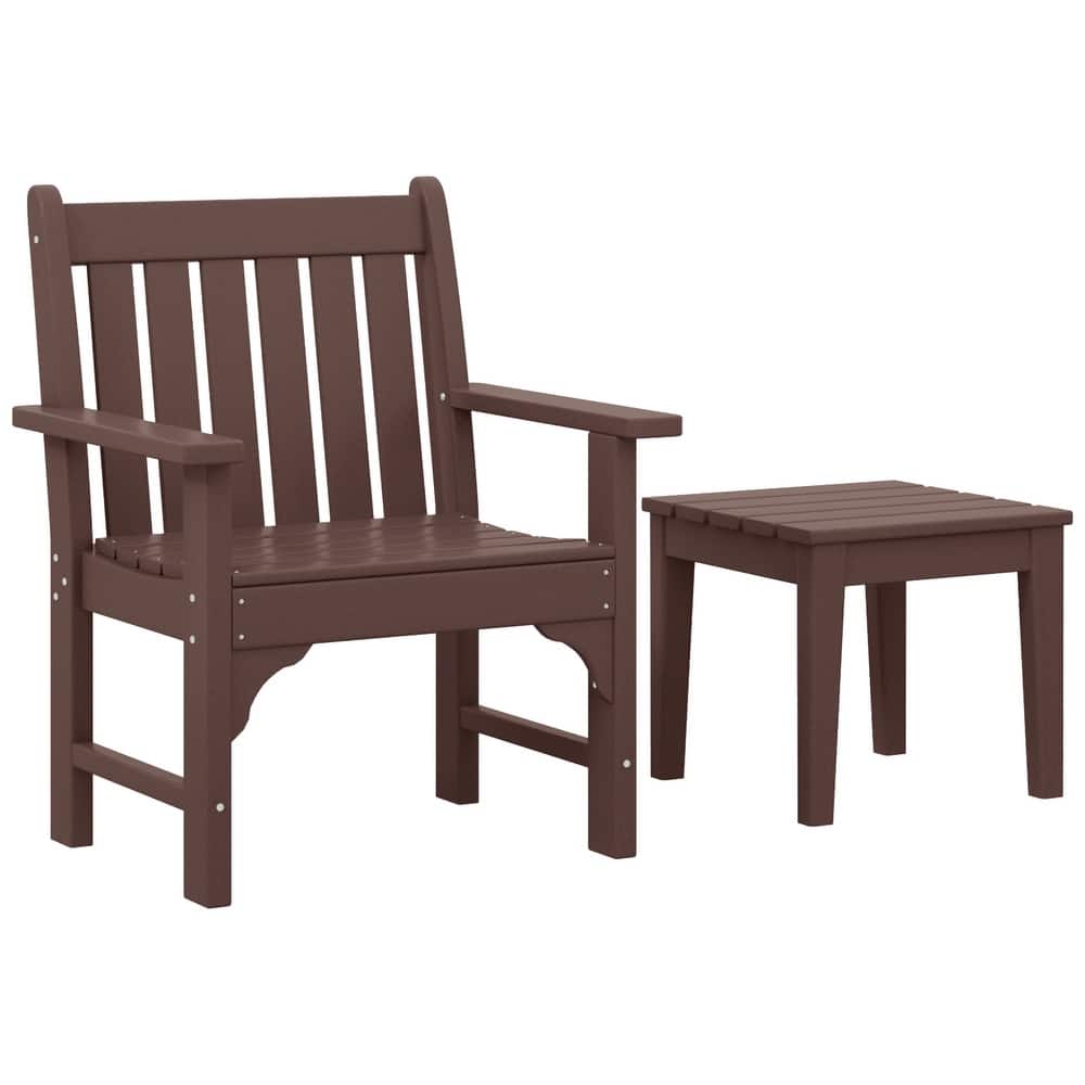 Laguna Outdoor Patio Garden Arm Chair Set with Side Table