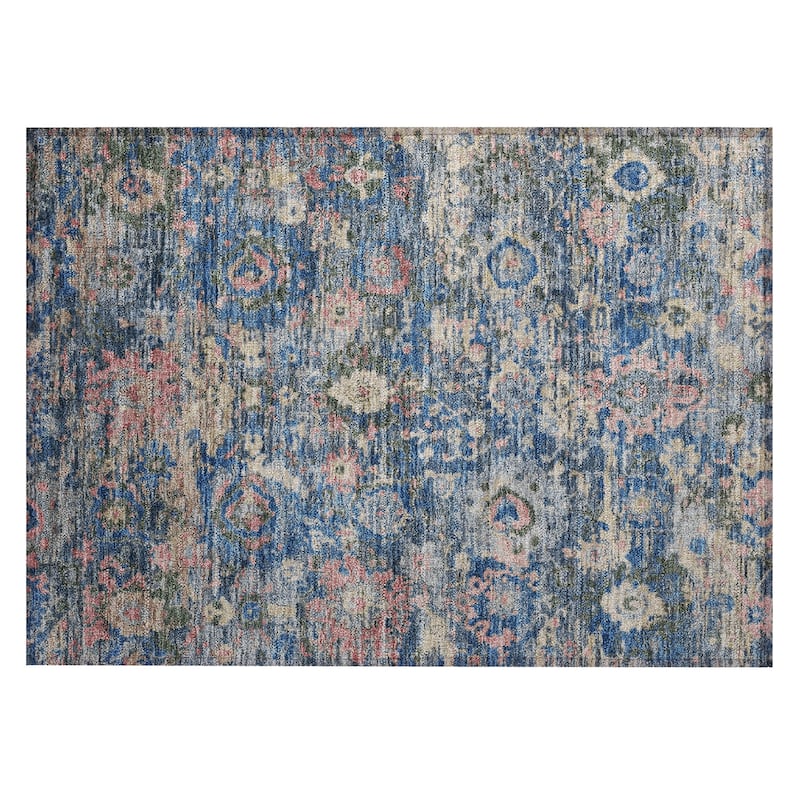 Machine Washable Indoor/ Outdoor Vintage Traditional Chantille Rug