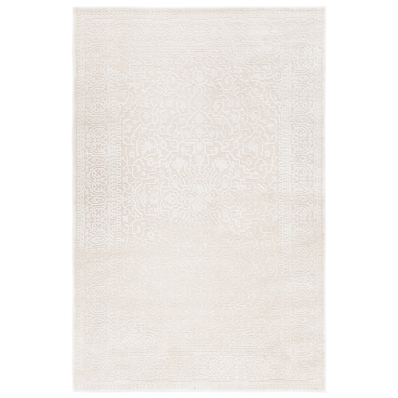 SAFAVIEH Reflection Suhad Oriental Rug - 3' Square - Creme/Ivory - Square